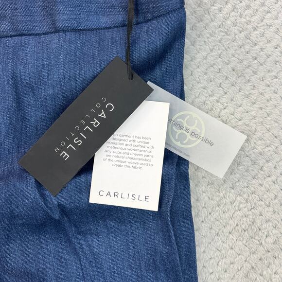 Carlisle Collection Womens Pants Christy Linen Blend Straight Leg Sz 4 New - Picture 4 of 14
